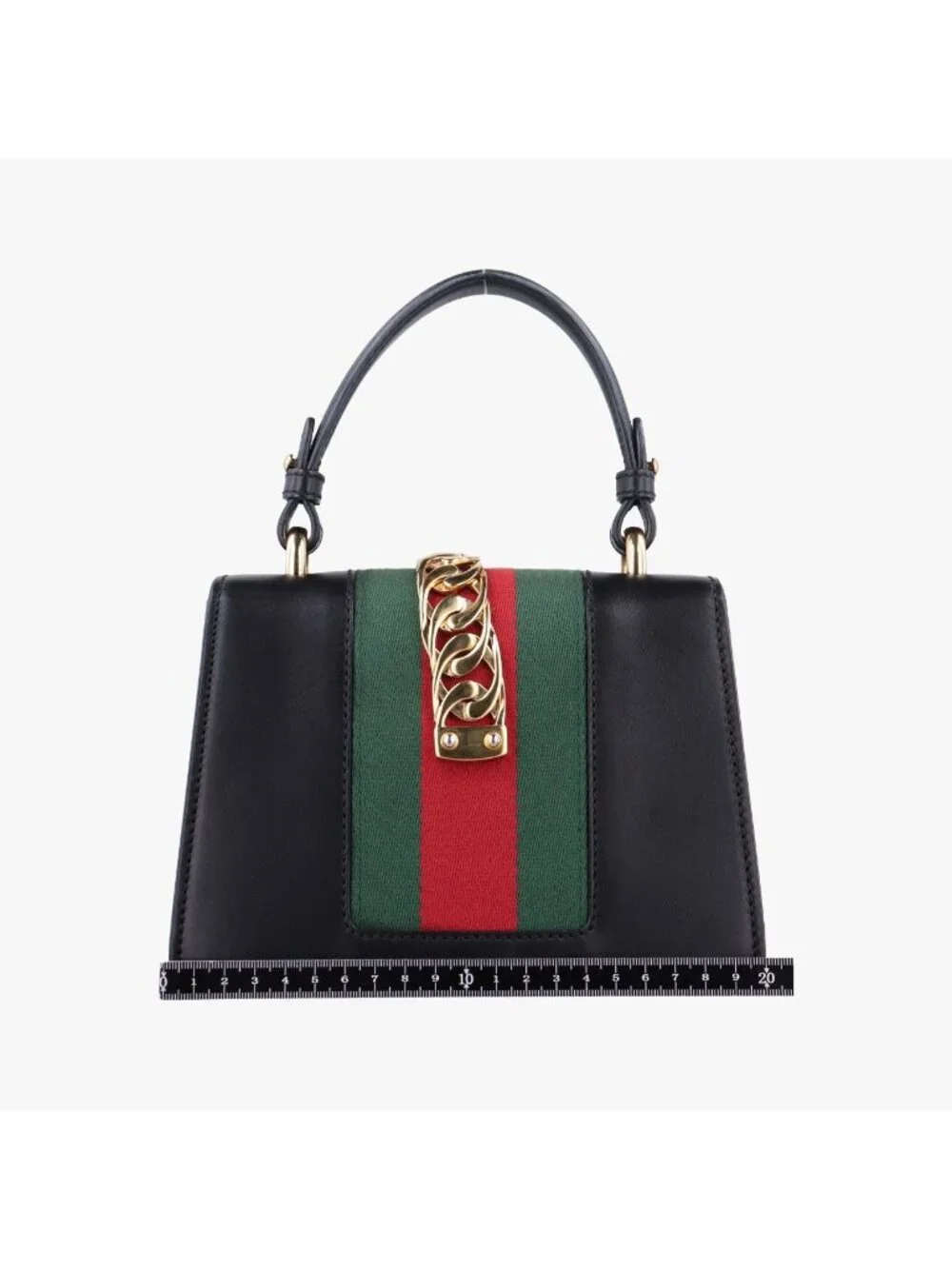 Gucci Sylvie Black Leather Shoulder Bag